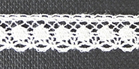 French cotton lace, 9mm wide - ivory