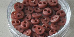 4mm buttons - terracotta