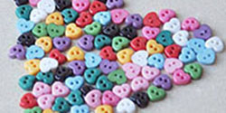 6mm buttons - assorted heart-shaped
