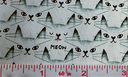 Cotton fabric with cats