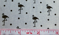 Cotton fabric with flamingo design