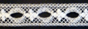 French 100% white cotton lace, 8mm (5/16") wide