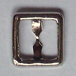 8mm square buckle - silver