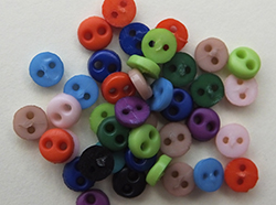 4mm buttons - assorted bright colours