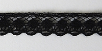 French cotton lace, 9mm wide - black