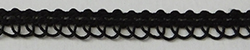 Rayon loop braid - black