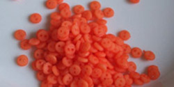 4mm buttons - orange