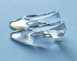 A pair of 'glass' slippers