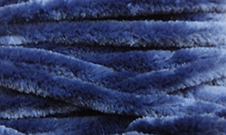Fake fur trim - navy blue