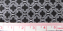 Black and white cotton fabric piece