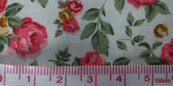 Cotton fabric with small roses