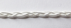 Rayon plaited braid - white