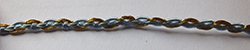Metallic light blue/gold braid
