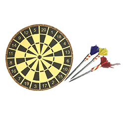 Dartboard with three darts 
