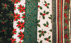 Five pieces of Christmas fabric (1)