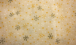 Cream cotton snowflake fabric